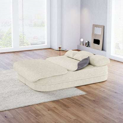 GDFStudio - Willoughby Chenille Foldable Sleeper Sofa Bed with Multi Functional Blanket