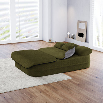 GDFStudio - Willoughby Chenille Foldable Sleeper Sofa Bed with Multi Functional Blanket