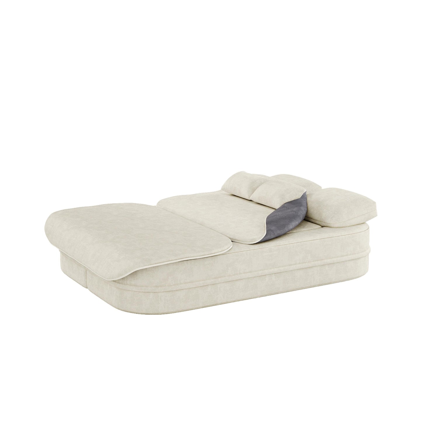 GDFStudio - Willoughby Chenille Foldable Sleeper Sofa Bed with Multi Functional Blanket