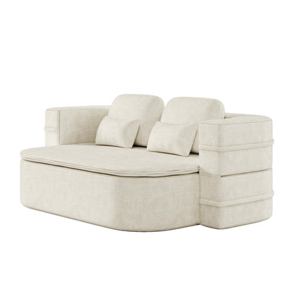 GDFStudio - Willoughby Chenille Foldable Sleeper Sofa Bed with Multi Functional Blanket