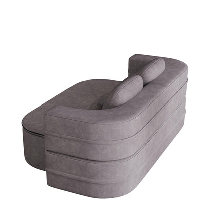 GDFStudio - Willoughby Chenille Foldable Sleeper Sofa Bed with Multi Functional Blanket