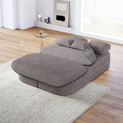GDFStudio - Willoughby Chenille Foldable Sleeper Sofa Bed with Multi Functional Blanket