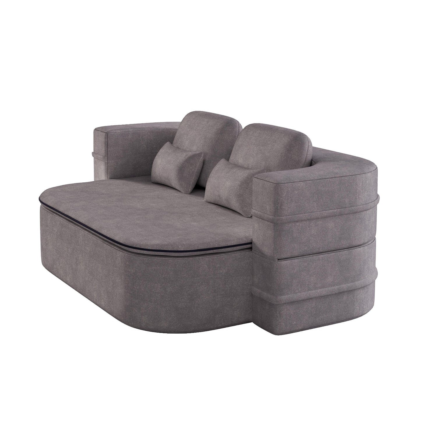 GDFStudio - Willoughby Chenille Foldable Sleeper Sofa Bed with Multi Functional Blanket