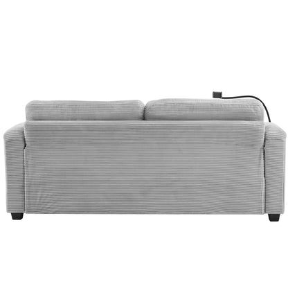 GDFStudio Emily Multifunctional Convertible Corduroy Sleeper Sofa for Small Spaces