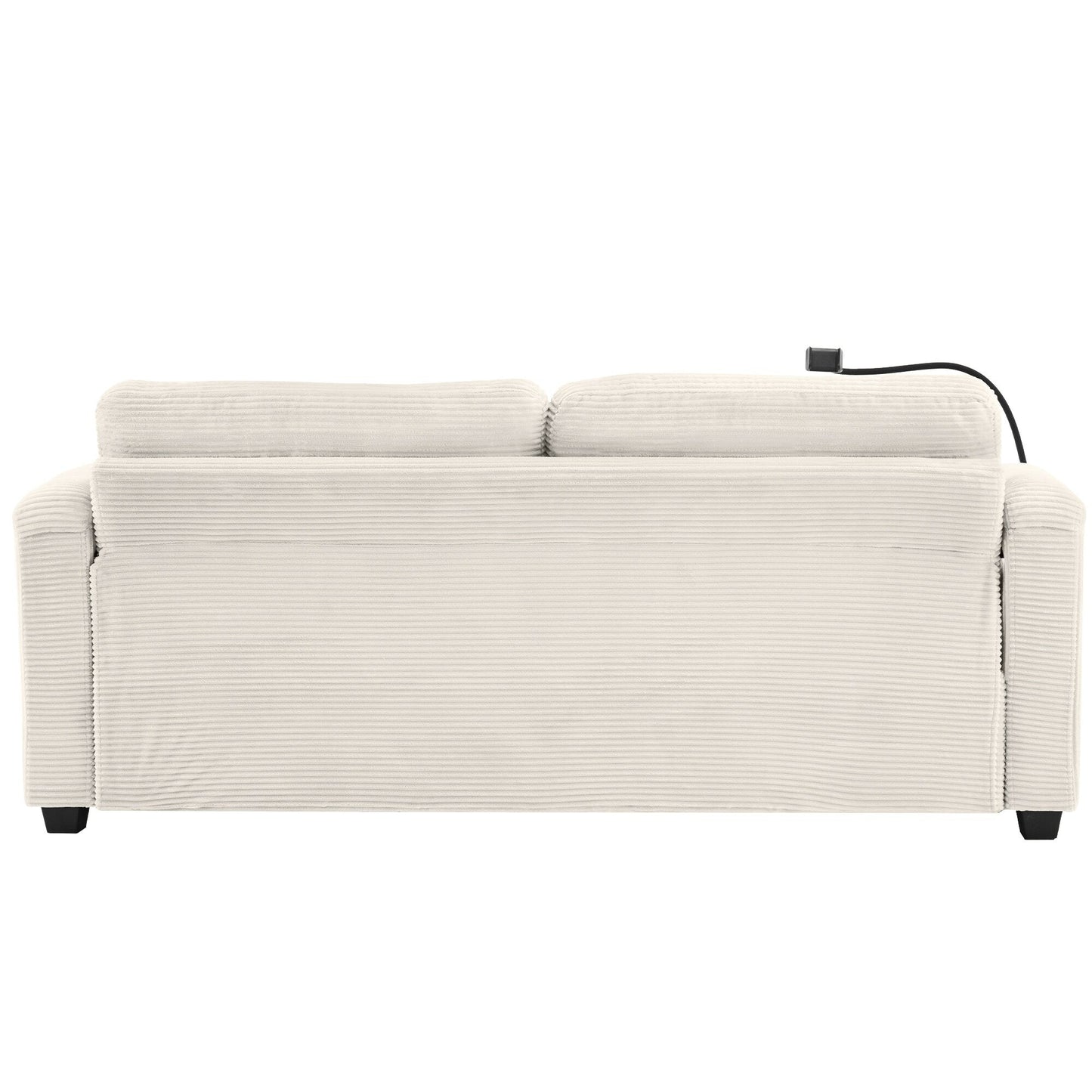 GDFStudio Emily Multifunctional Convertible Corduroy Sleeper Sofa for Small Spaces