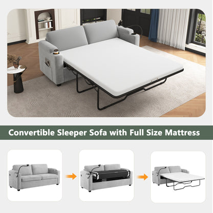 GDFStudio Emily Multifunctional Convertible Corduroy Sleeper Sofa for Small Spaces