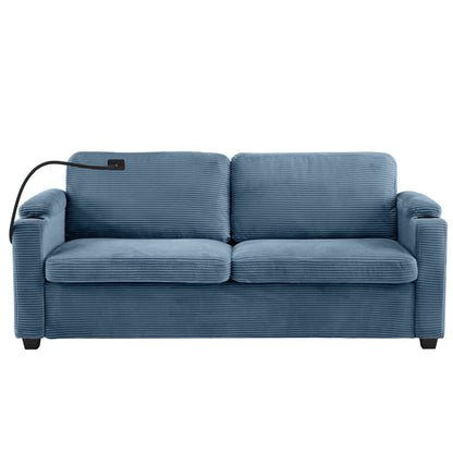 GDFStudio Emily Multifunctional Convertible Corduroy Sleeper Sofa for Small Spaces
