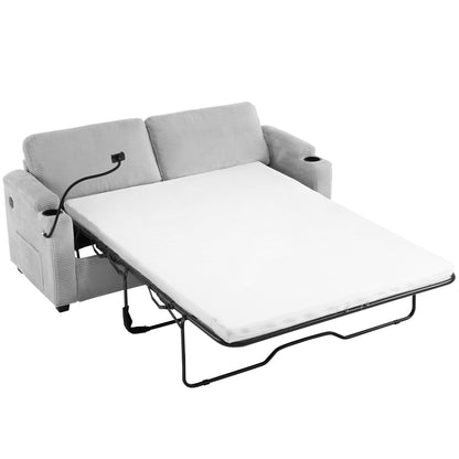 GDFStudio Emily Multifunctional Convertible Corduroy Sleeper Sofa for Small Spaces