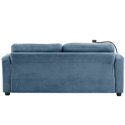 GDFStudio Emily Multifunctional Convertible Corduroy Sleeper Sofa for Small Spaces