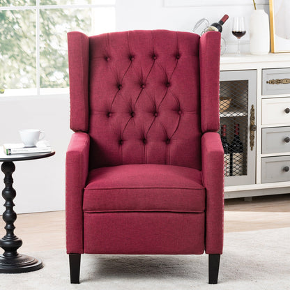 Christopher Knight Home Upholstered Wing Back Push Recliner Chair