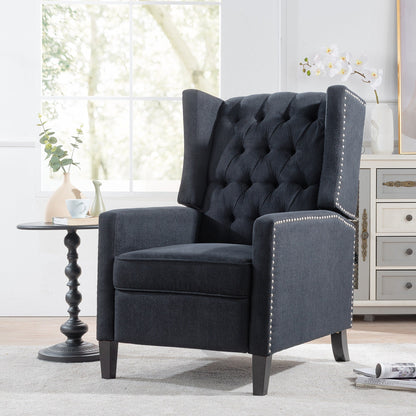 Christopher Knight Home Upholstered Wing Back Push Recliner Chair