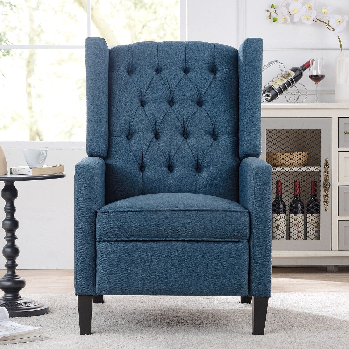 Christopher Knight Home Upholstered Wing Back Push Recliner Chair