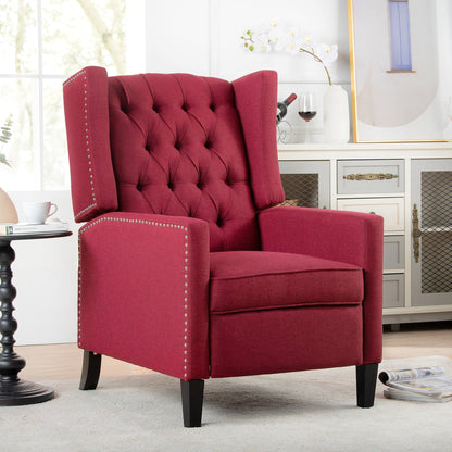 Christopher Knight Home Upholstered Wing Back Push Recliner Chair