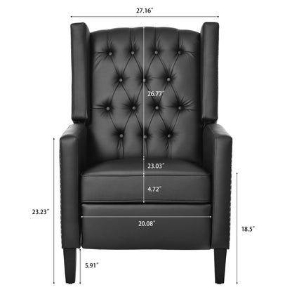 Christopher Knight Home Upholstered Wing Back Push Recliner Chair