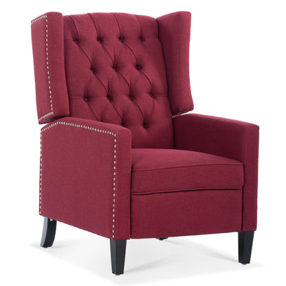 Christopher Knight Home Upholstered Wing Back Push Recliner Chair