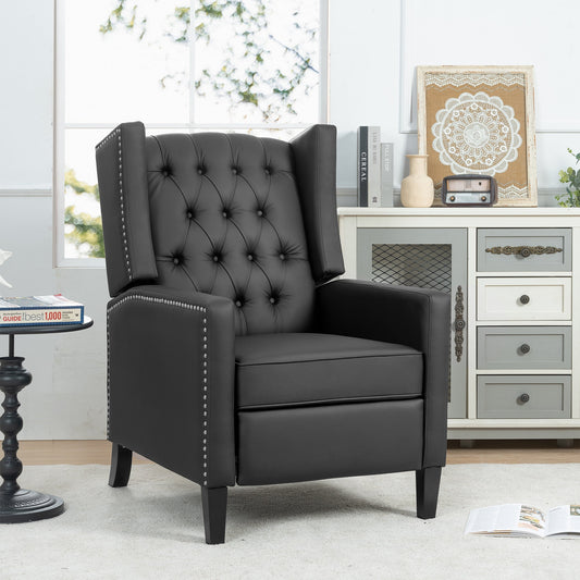 Christopher Knight Home Upholstered Wing Back Push Recliner Chair