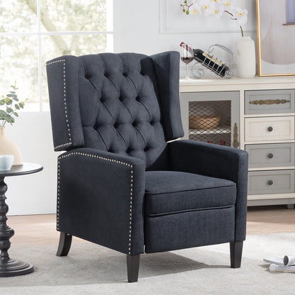 Christopher Knight Home Upholstered Wing Back Push Recliner Chair