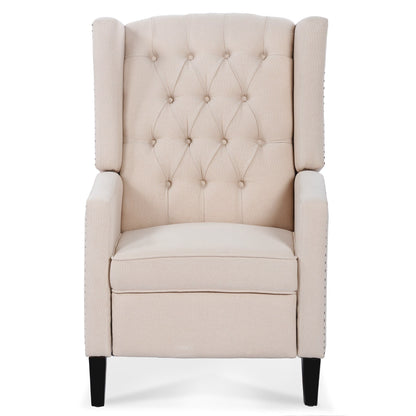 Christopher Knight Home Upholstered Wing Back Push Recliner Chair