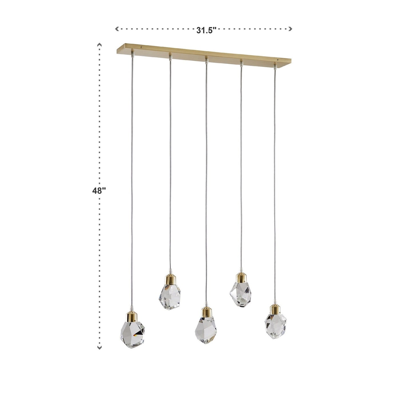 Galway Crystal Rock LED Pendant / Chandelier by iNSPIRE Q Bold