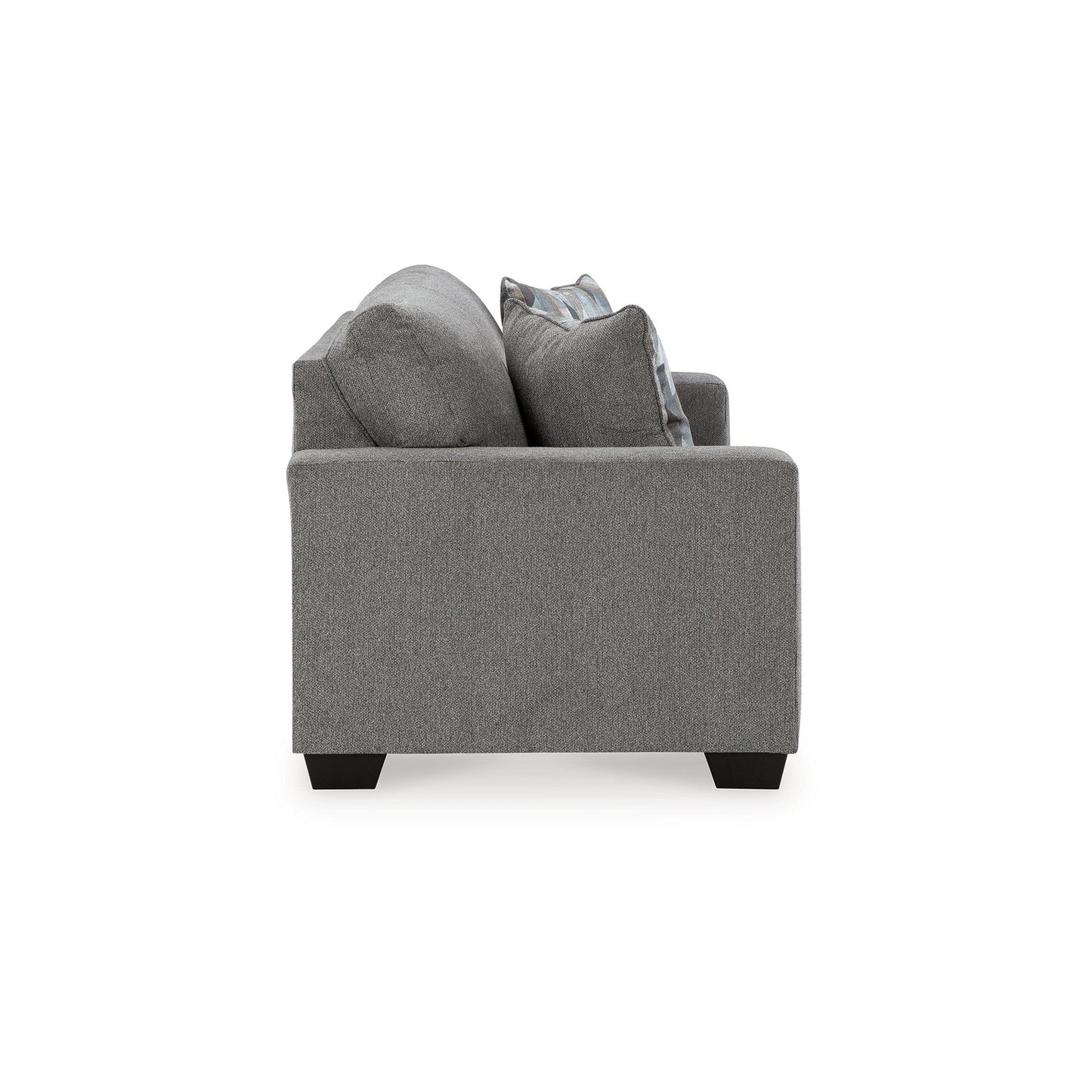 Gavin Sofa, Gray Polyester, Soft Cushions, 2 Accent Pillows, 85 Inch