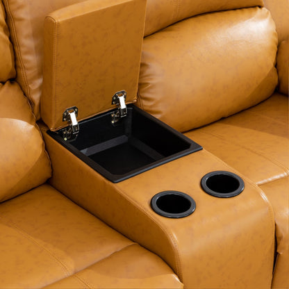 Ginger Semi PU And PVC 3-Piece Couch Living Room Sofa Set
