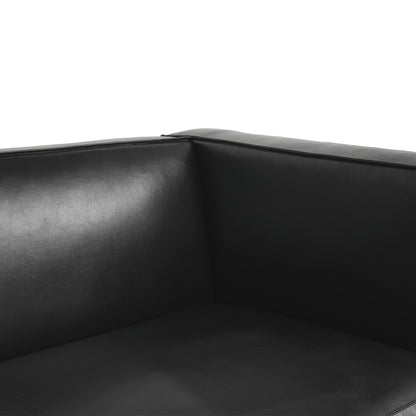 Goyette Faux Leather 3 Seater Sofa by Christopher Knight Home