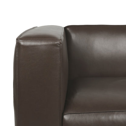 Goyette Faux Leather 3 Seater Sofa by Christopher Knight Home
