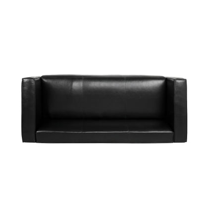 Goyette Faux Leather 3 Seater Sofa by Christopher Knight Home