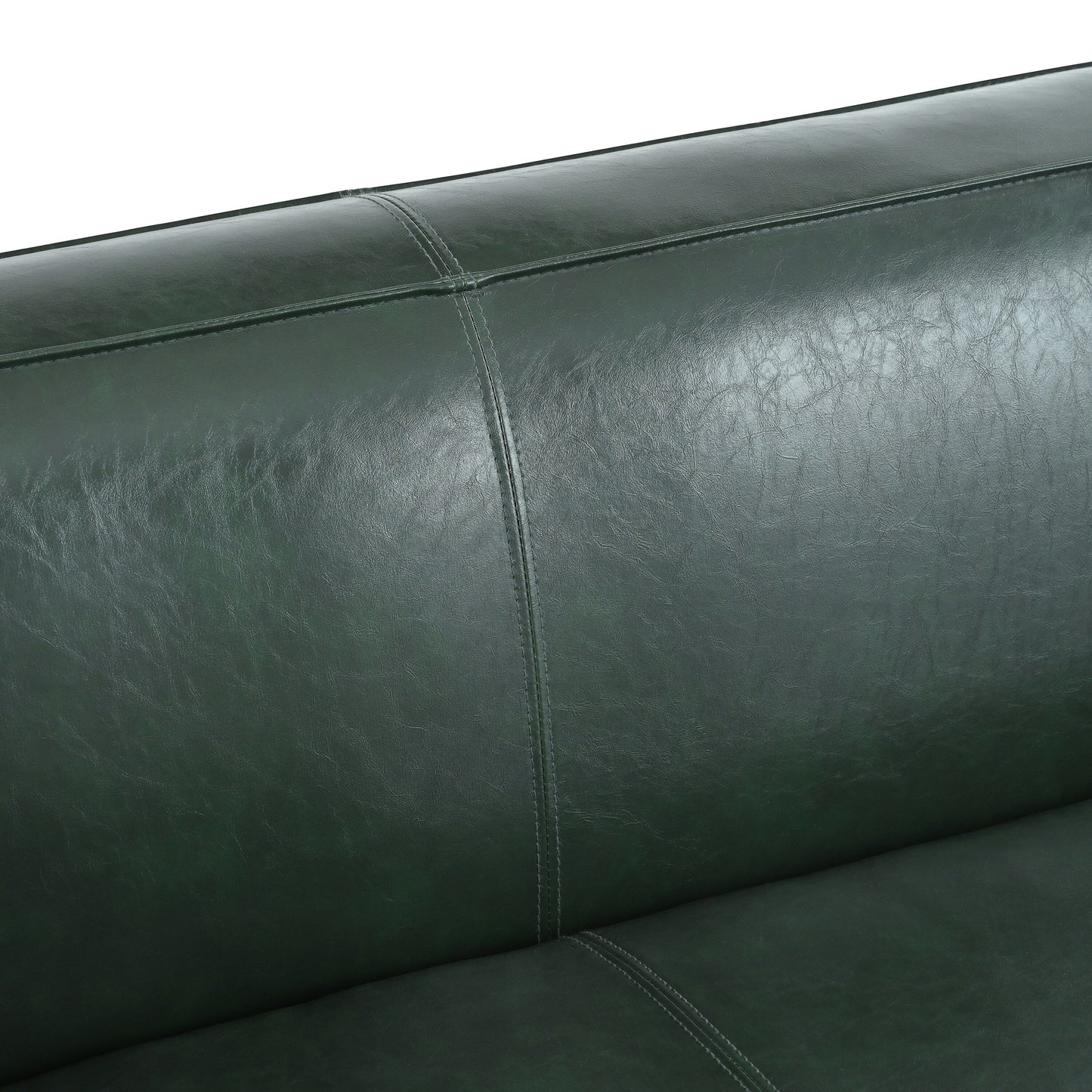 Goyette Faux Leather 3 Seater Sofa by Christopher Knight Home