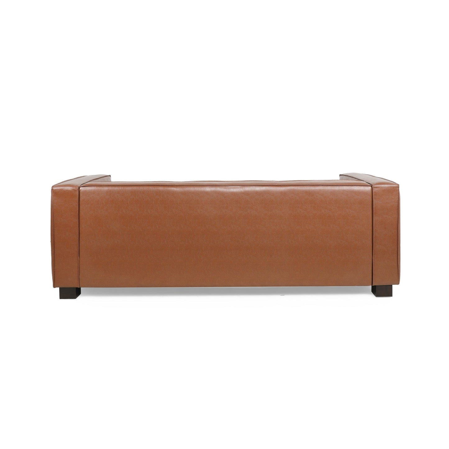 Goyette Faux Leather 3 Seater Sofa by Christopher Knight Home