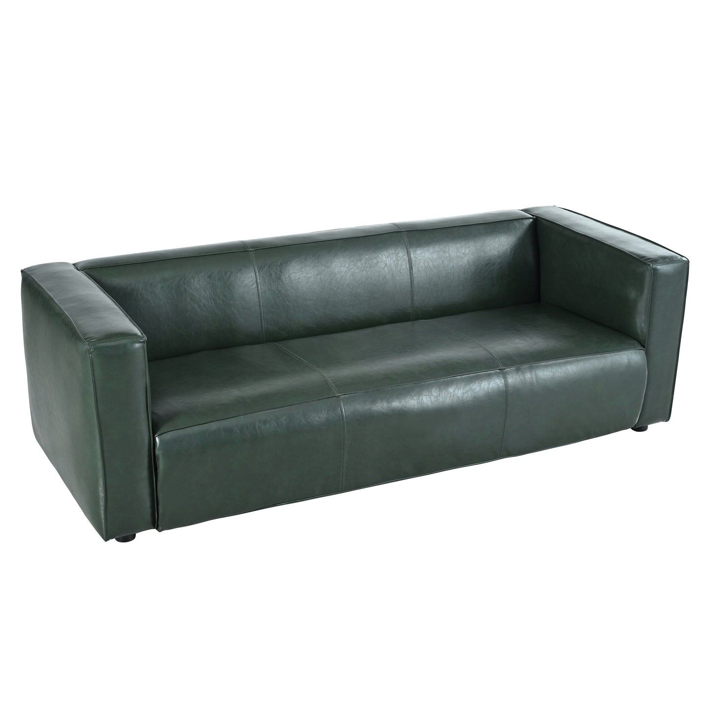 Goyette Faux Leather 3 Seater Sofa by Christopher Knight Home