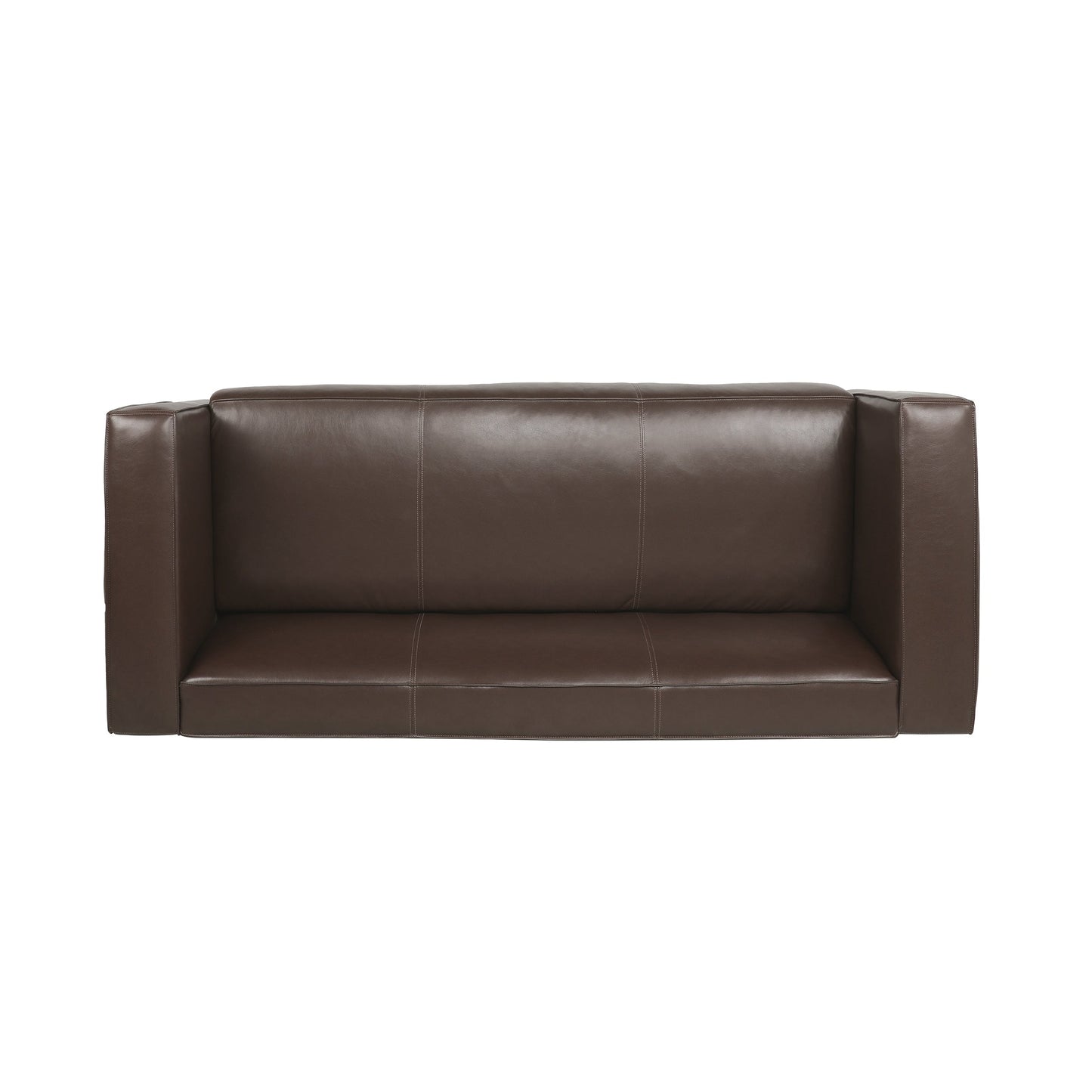 Goyette Faux Leather 3 Seater Sofa by Christopher Knight Home
