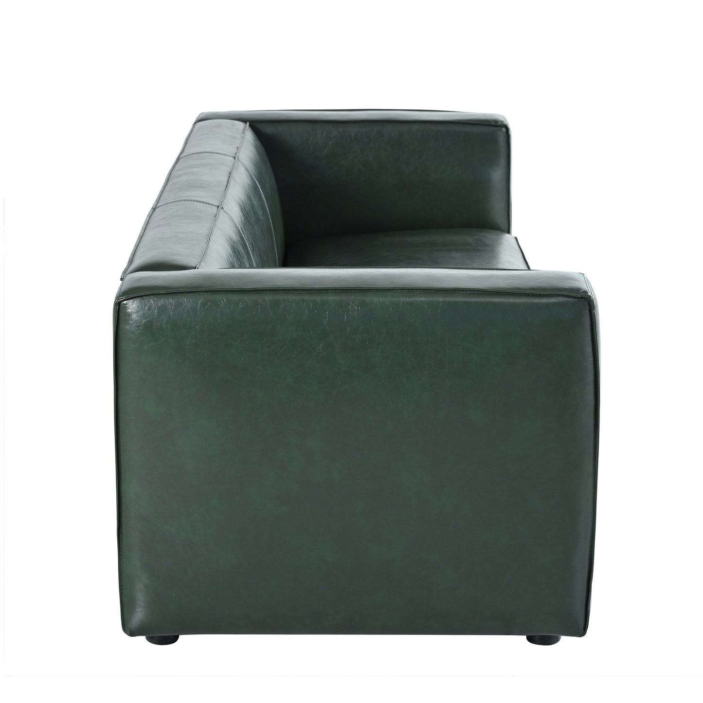 Goyette Faux Leather 3 Seater Sofa by Christopher Knight Home
