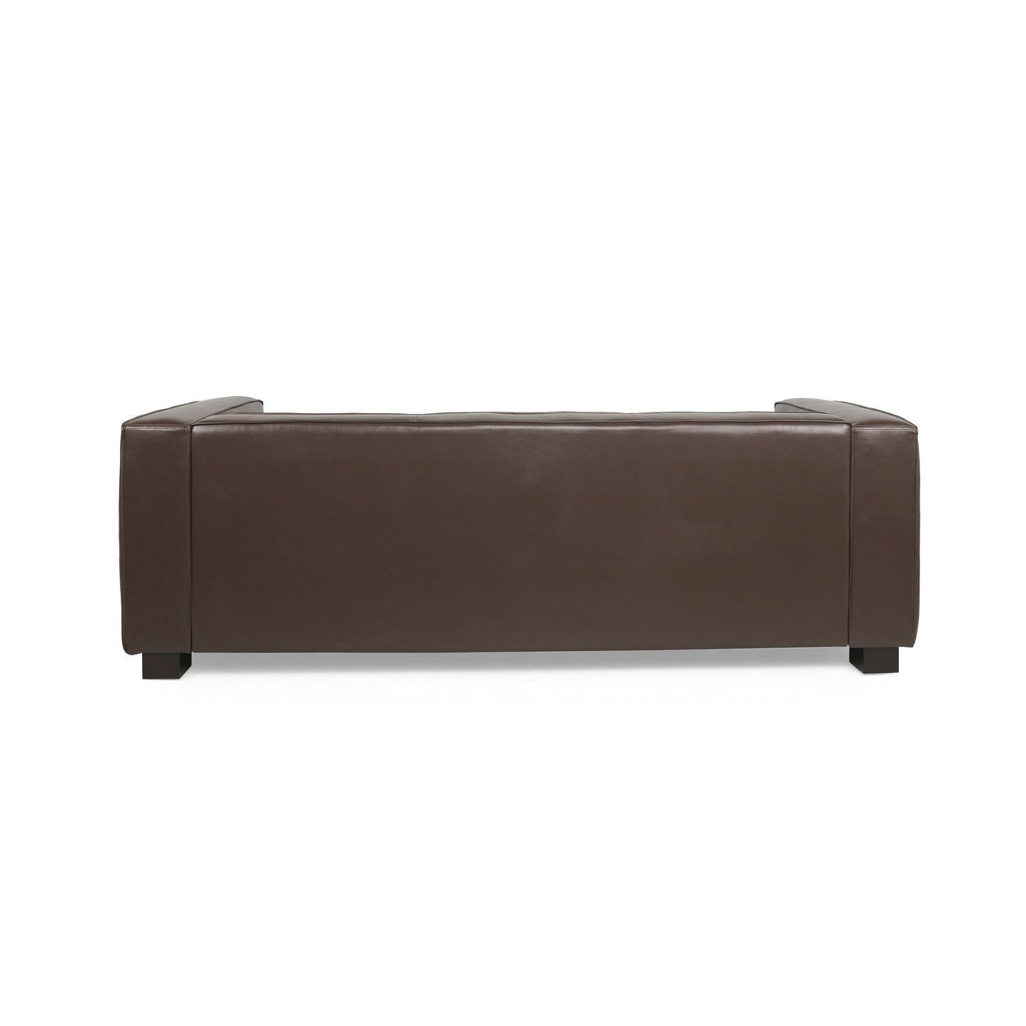 Goyette Faux Leather 3 Seater Sofa by Christopher Knight Home