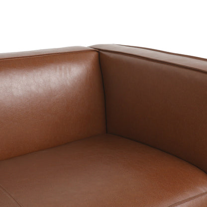 Goyette Faux Leather 3 Seater Sofa by Christopher Knight Home