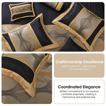 Nanshing Daniella 7-Piece Modern Geometric Comforter Set