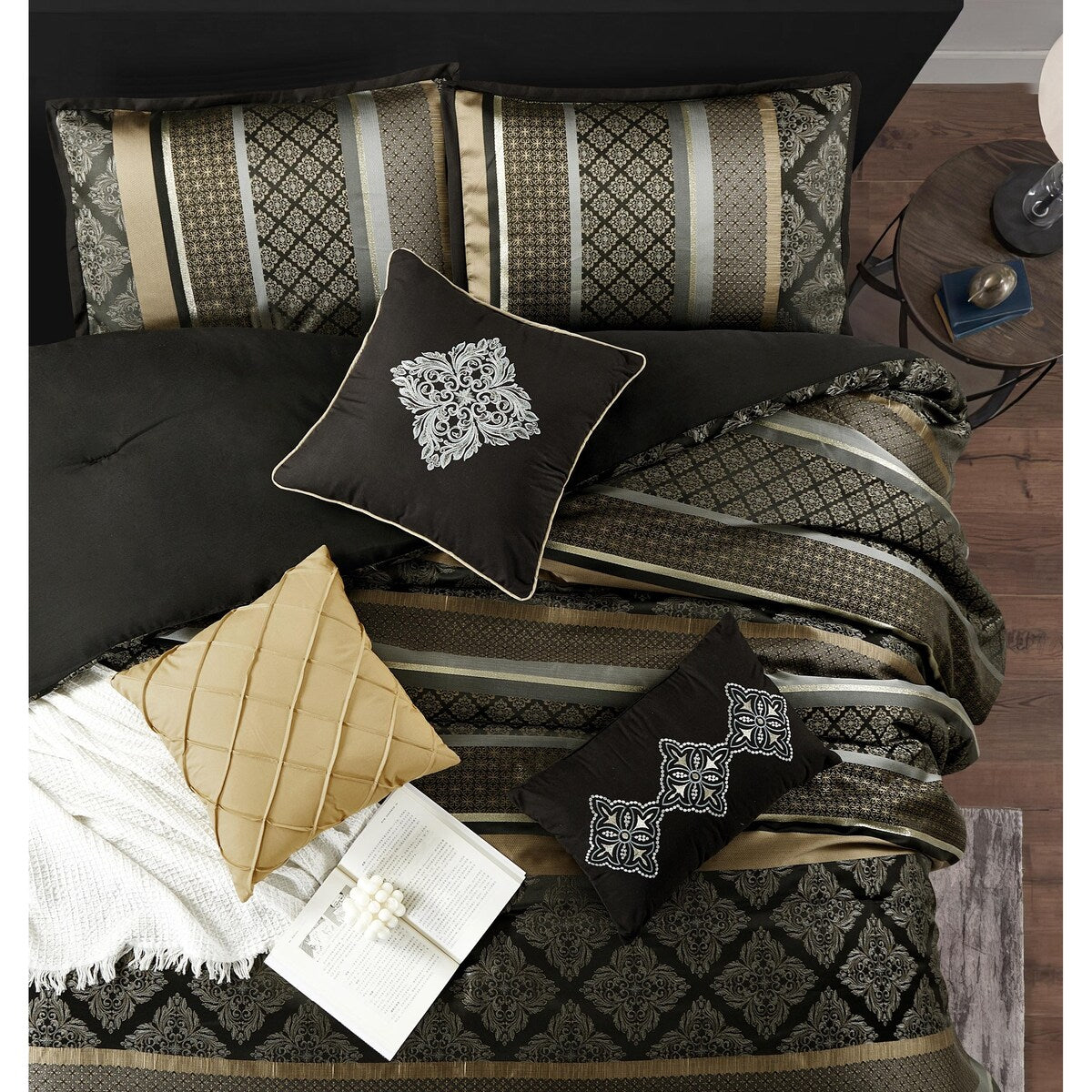 Nanshing Jensen 7 Piece Jacquard Geometric Comforter Set