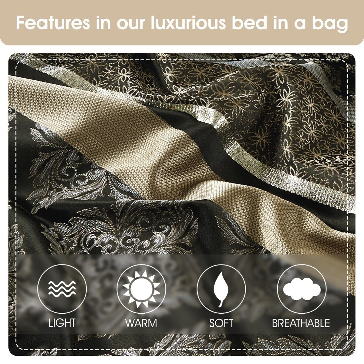 Nanshing Jensen 7 Piece Jacquard Geometric Comforter Set