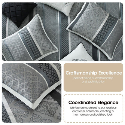 Nanshing Jensen 7 Piece Jacquard Geometric Comforter Set
