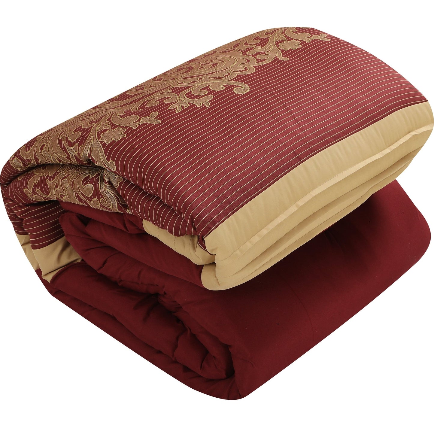 Nanshing Salem Damask Jacquard 7-Piece Comforter Set