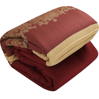 Nanshing Salem Damask Jacquard 7-Piece Comforter Set