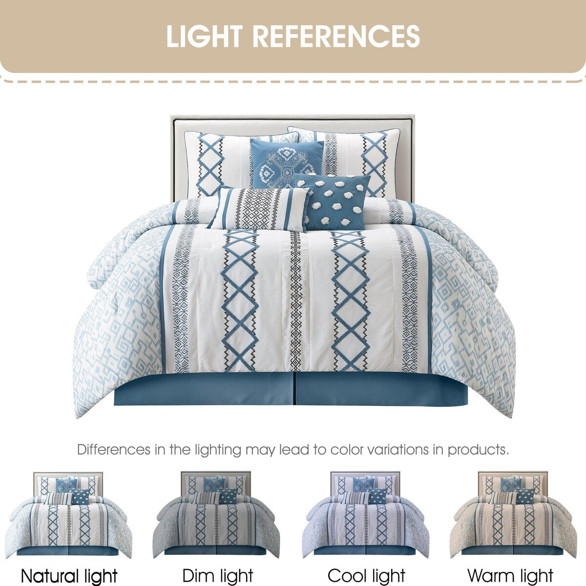 Nanshing Trina 15 Piece Boho Embroidered Comforter Set