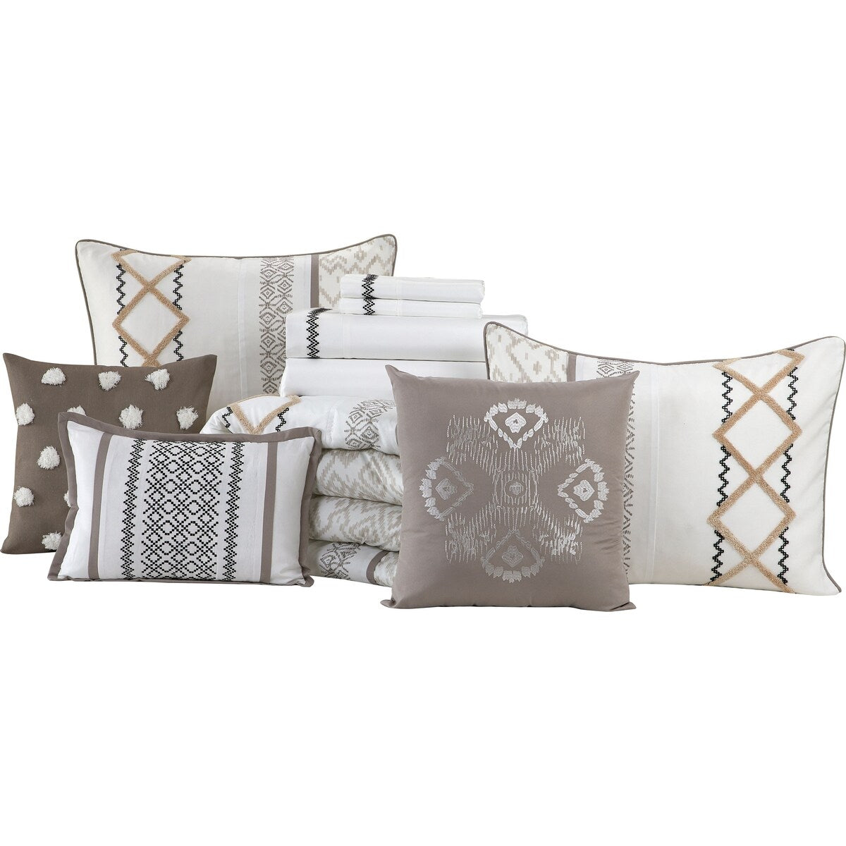 Nanshing Trina 15 Piece Boho Embroidered Comforter Set