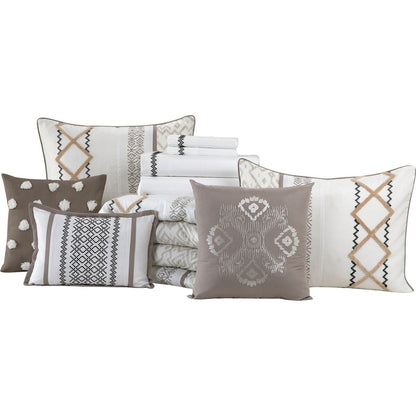 Nanshing Trina 15 Piece Boho Embroidered Comforter Set