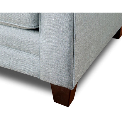 Grande Mist Round Arm Transitional Baby Blue Sofa