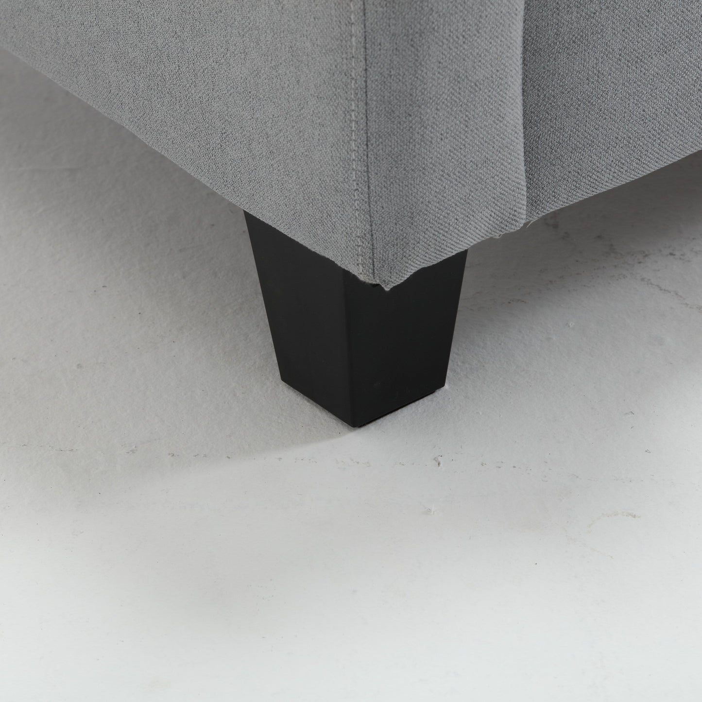 Gray Modern 79 Button Tufted Linen Upholstered 3-seater Sofa with 2 USB Ports and Solid Square Plastic Foot