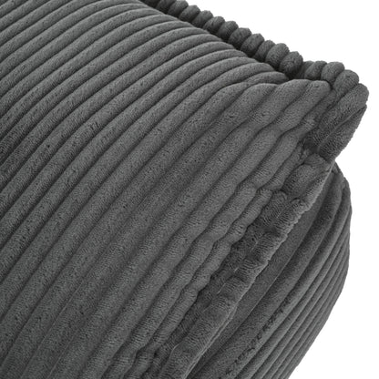 Gray Modern 85.4 Corduroy Upholstered Loveseat Sofa with 2 Decorative Throw Pillows for Living Room