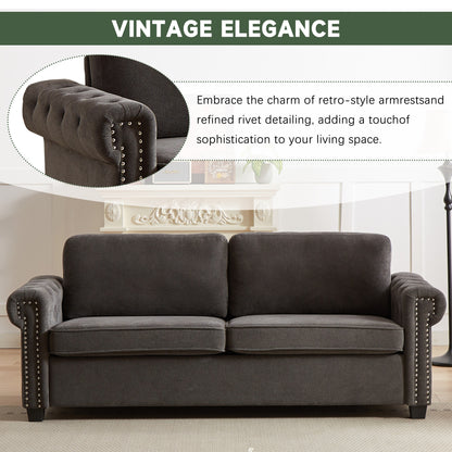 Gray Polyester 3-seater Convertible Pullout Sofa Bed