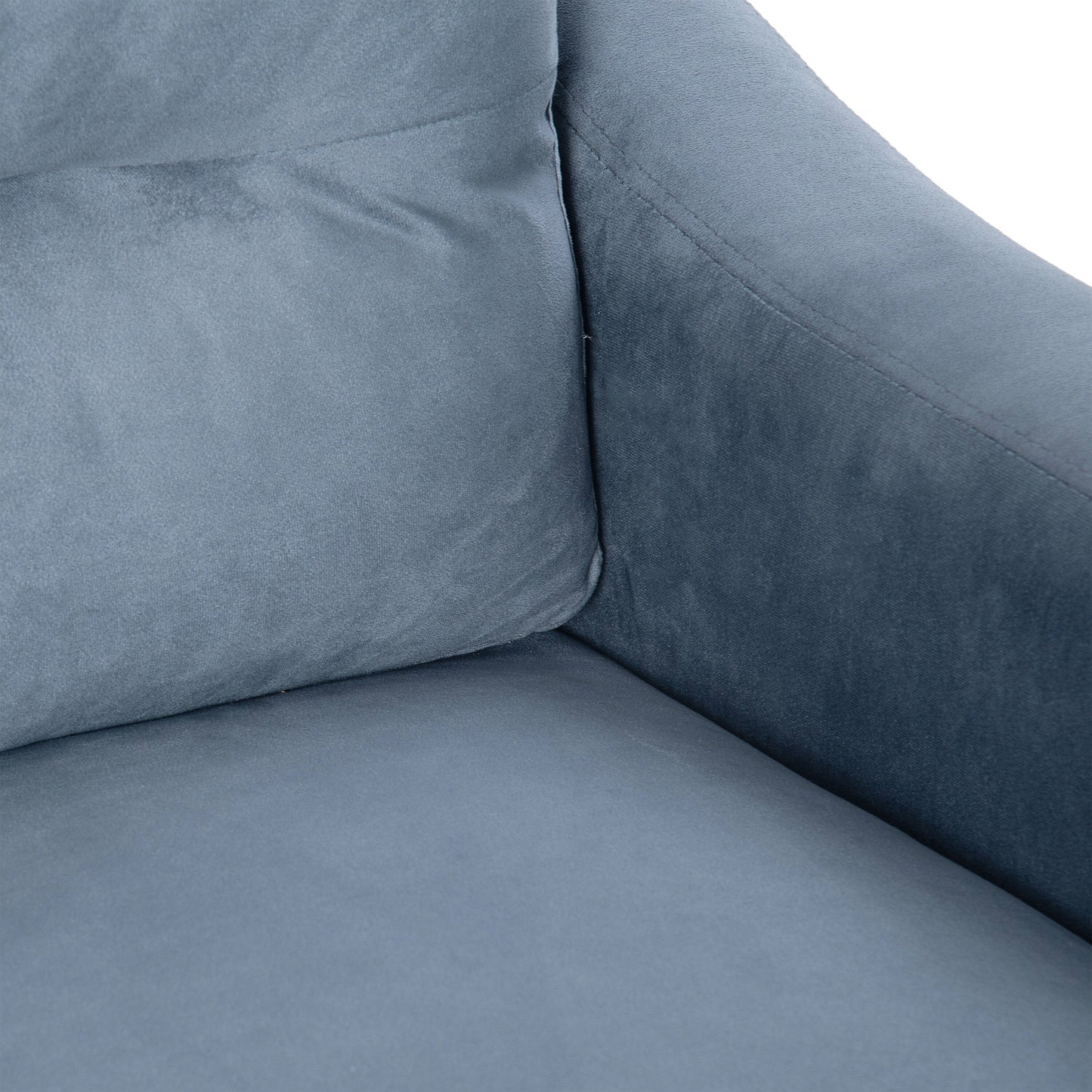Gray Velvet 3-seater Sofa with Hardwood Frame