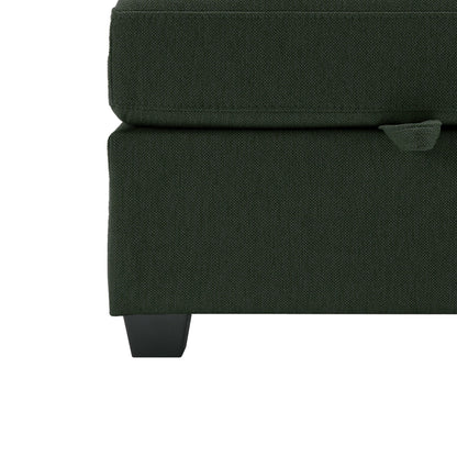 Green 113.8'' Polyester 4 Seater Modular Sectional Sofa Couch with Storage, Customizable, Adjustable Arms and Backs